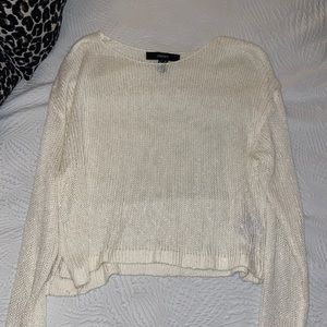 Cream knit sweatshirt